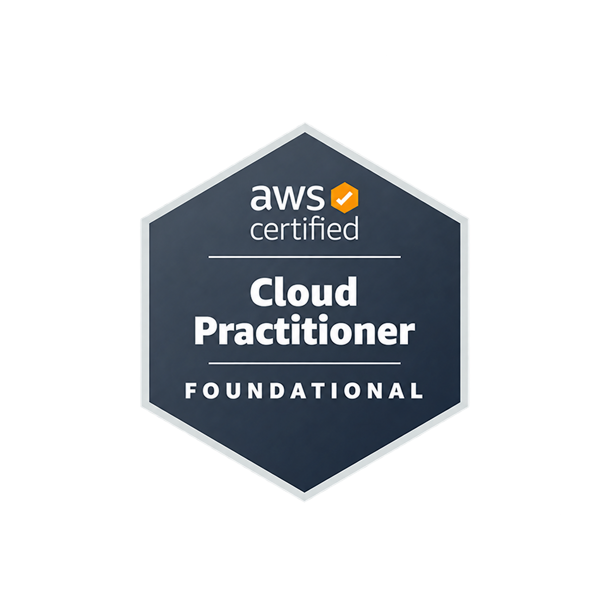 Official AWS Certified Cloud Practitioner badge